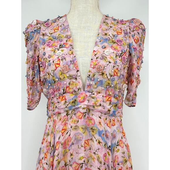 LoveShackFancy Empire Waist Akira Dress (D1434-1132) Size 4 - Picture 7 of 14